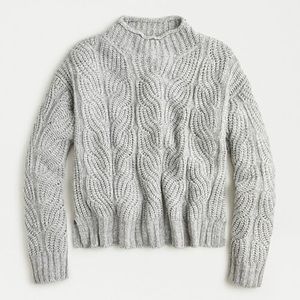 J. Crew pointelle cable sweater